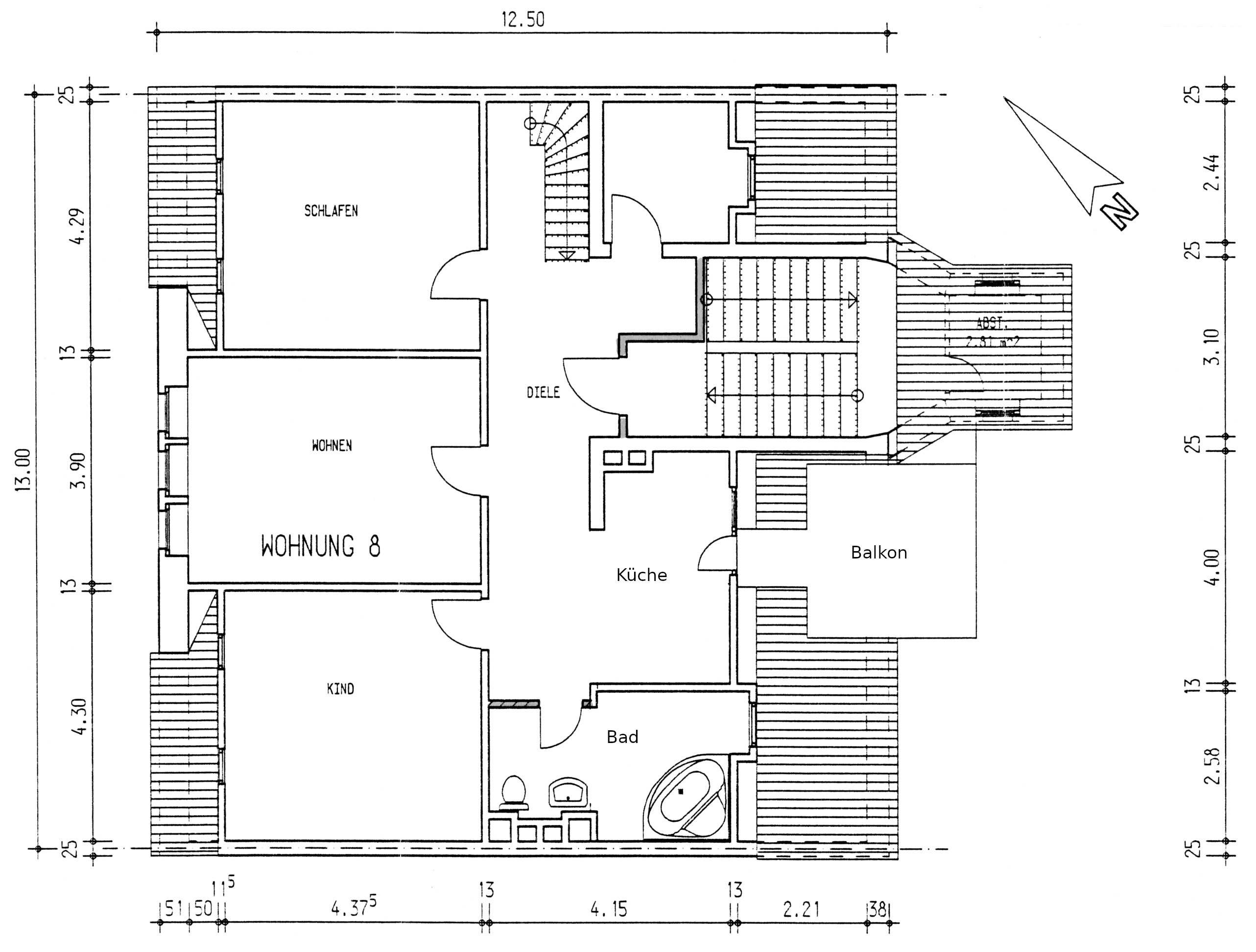 Grundriss 4. Obergeschoss